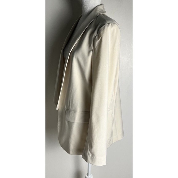 MOTF Womens Cream Open Swing Stretch Blazer Jacket Sz L NWOT - Picture 4 of 10